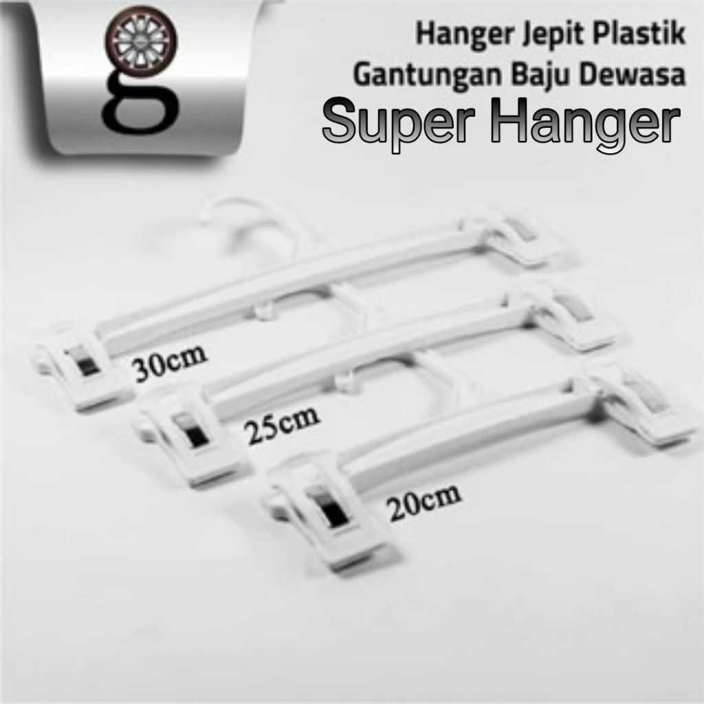 Hanger Jepit Celana/Gantungan Baju Jepit Celana Plastik