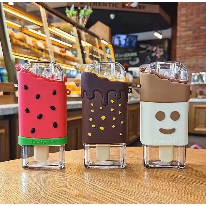 Botol Minum Anak Ice Cream 300 ml Include Tali Botol Es Krim