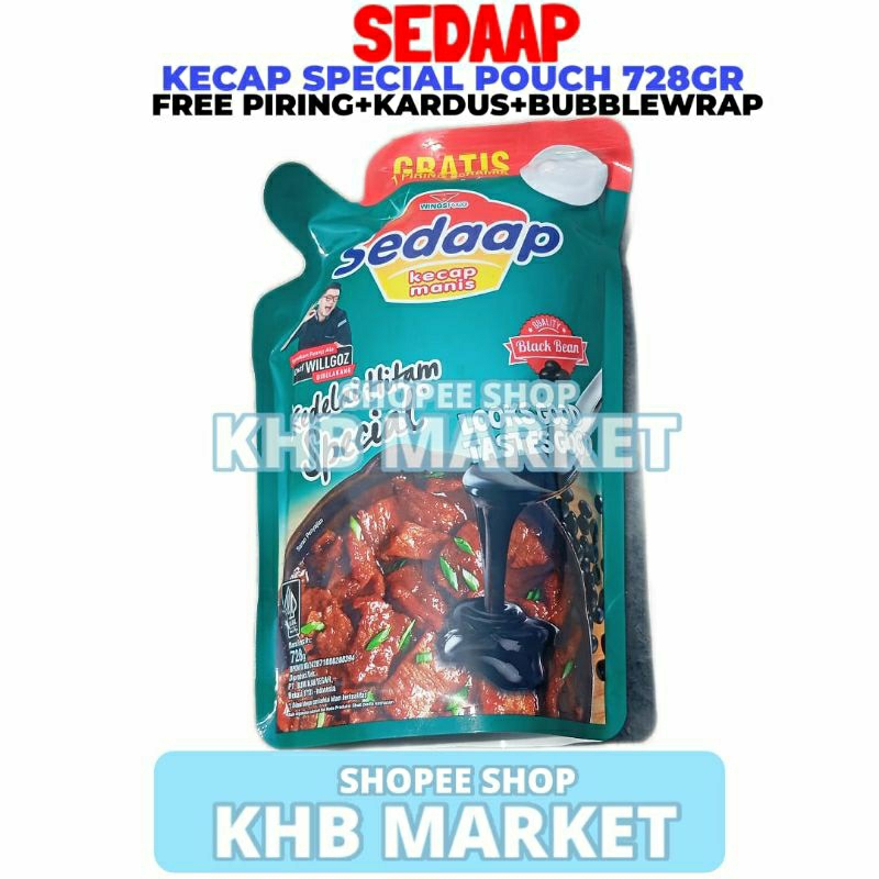 

Kecap Sedaap Special Refill 728GR Free Piring+Kardus+Bubble Wrap