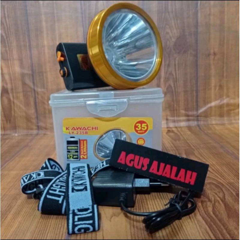 BISA COD Senter kepala KAWACHI LED SUPER 35WAT (LED SUPER HEADLIGHT) 35WATT LY-235A KAWACHI