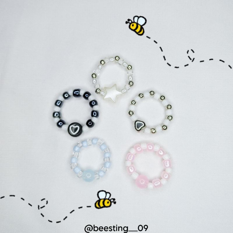 Aesthetic Ring || cincin manik-manik || cincin aesthetic