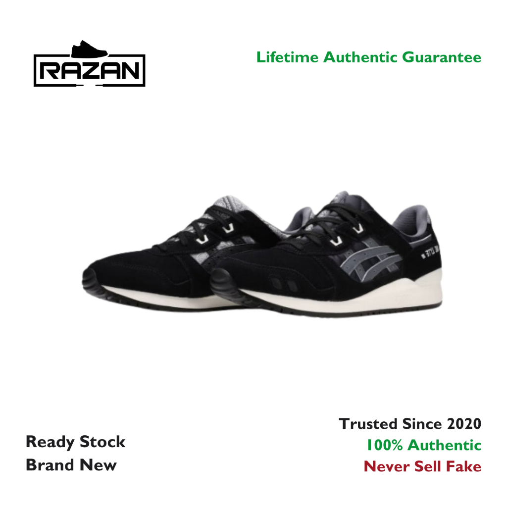 Asics Gel Lyte III Paisley Black Cream 100% Authentic Original