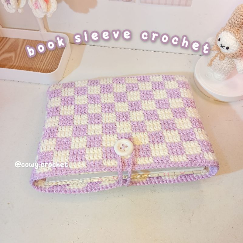 Book Sleeve Crochet, E-reader, Onyx Boox, Kindle, Sampul Buku Rajut