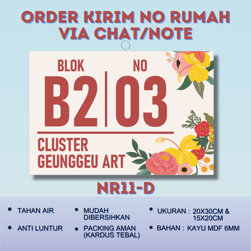 GEUNGGEU - HIASAN DINDING BLOK NOMOR RUMAH TEMPEL MINIMALIS HIASAN PINTU / PLAT NOMER RUMAH  / NO RU