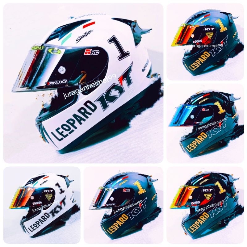Helm Full face KYT R10 Paket Ganteng Leopard 1