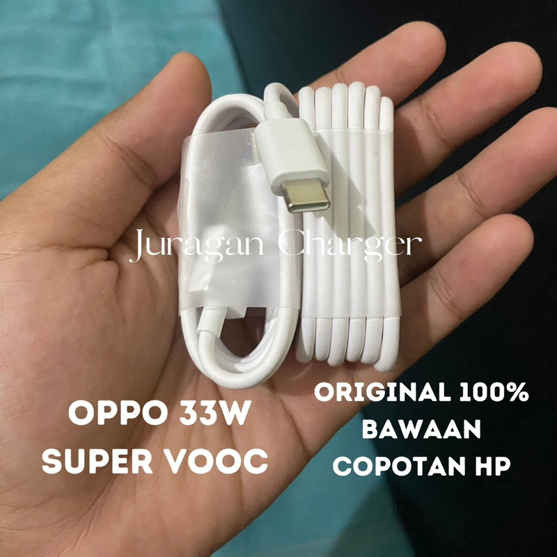Kabel Data Oppo 33 Watt Super Vooc Original Bawaan Copotan Hp Type C