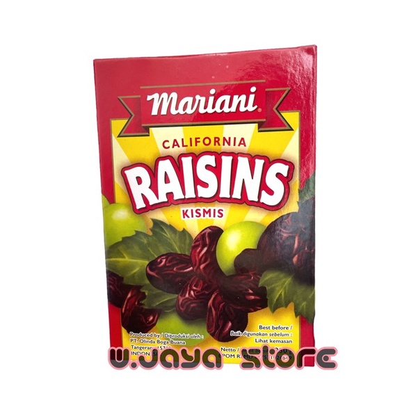 

Terlaris Mariani alifrnia Raisins Kismis TVV
