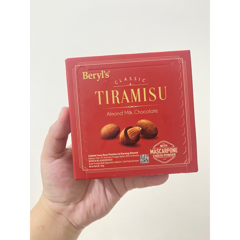 

coklat beryl’s tiramisu almond rasa milk chocolate 65g / beryl chocolate import malaysia beryls 65gram