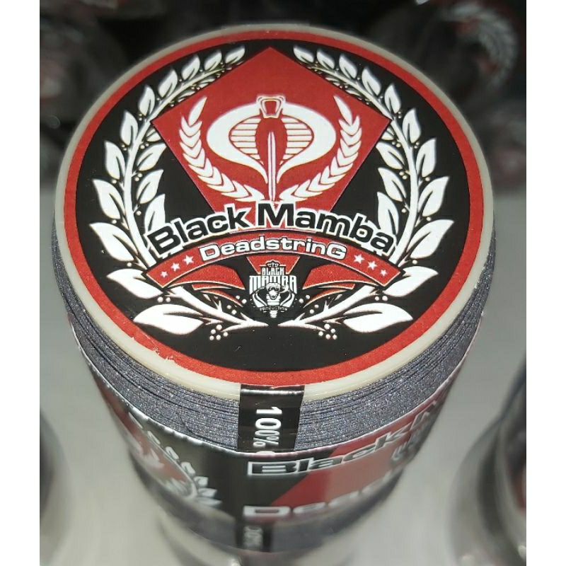 Gelasan BLACK MAMBA "DEADSTRING", MATOT, bahan hitam original import, size 022, klos 2000 yard