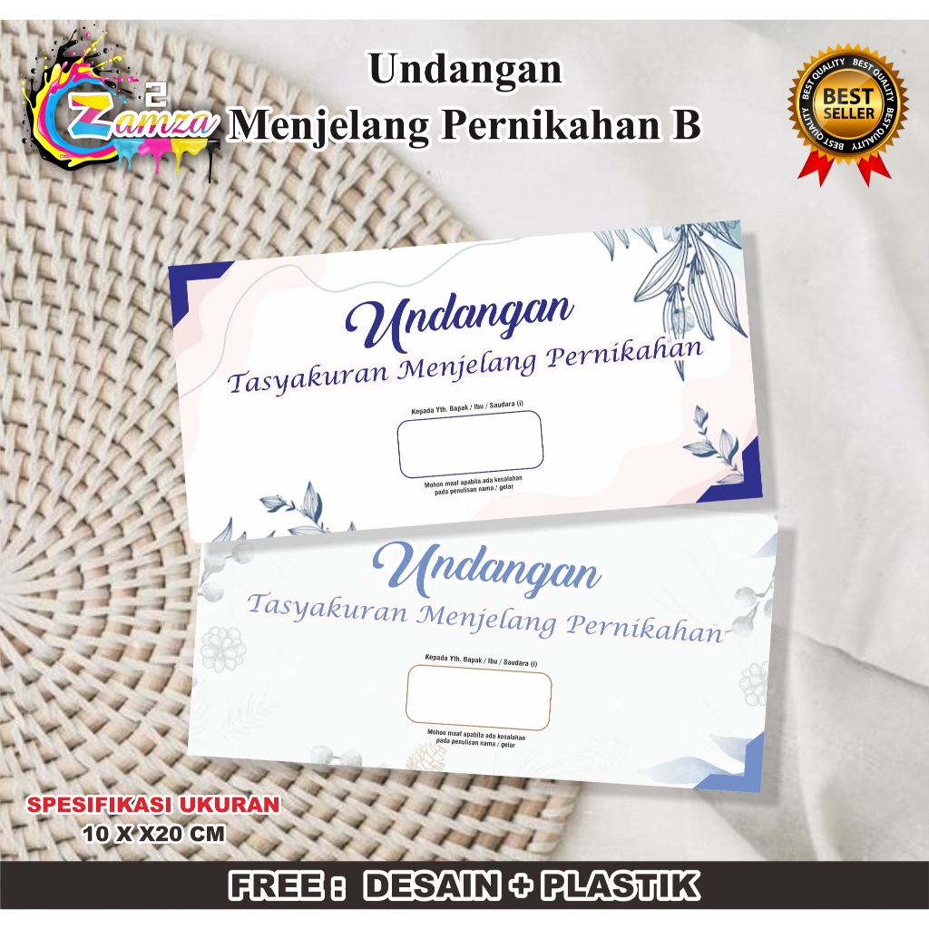 Undangan Tasyakuran Menjelang Pernikahan B