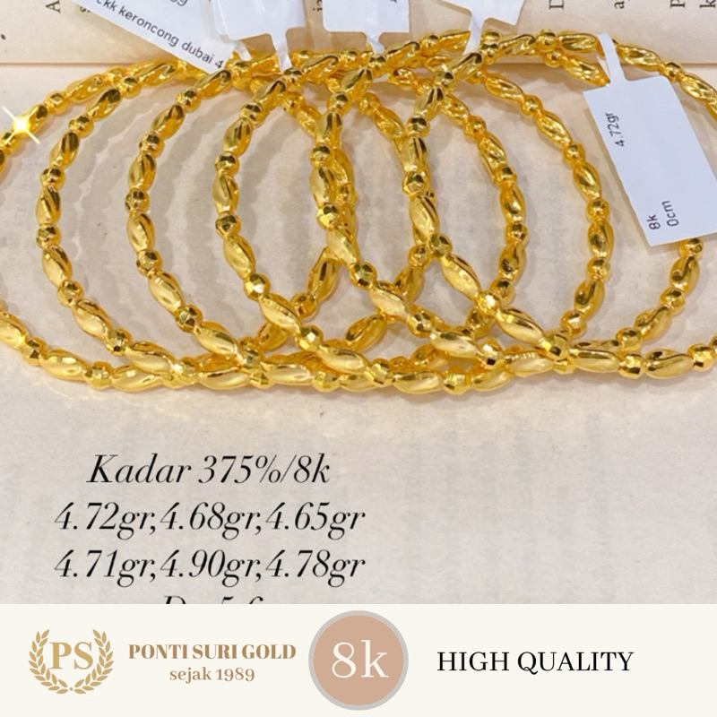 Gelang Keroncong Var kadar 375%/8k