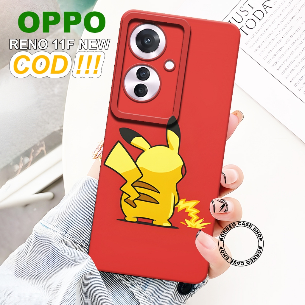 Softcase Oppo Reno 11f terbaru motif pikachu - Softcase - Kesing Hp - Cover Hp - Kondom Hp - Case Te