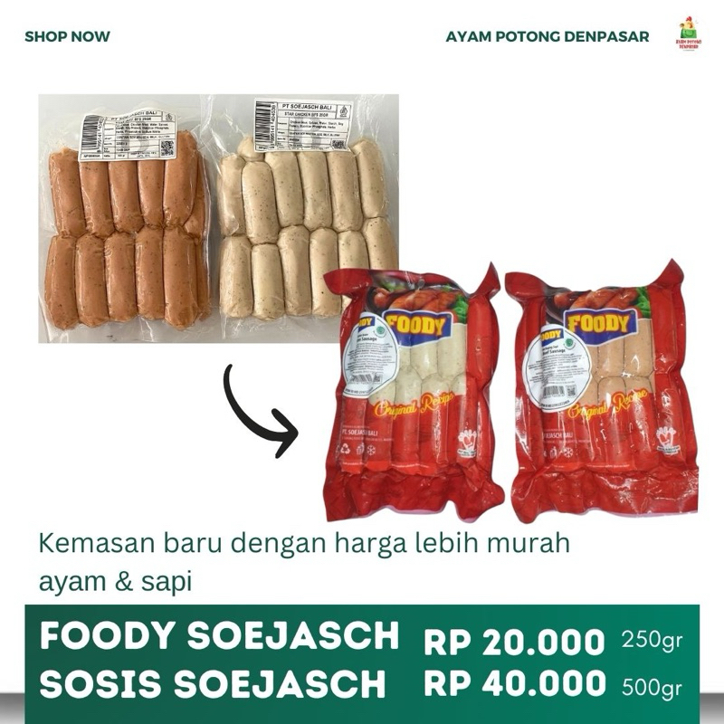 

FOODY SOSIS AYAM / SAPI 250gr