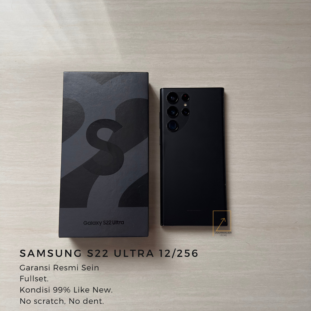 Samsung Galaxy S22 Ultra 5G 12/256 GB Second Like New Phantom Black Garansi Resmi SEIN