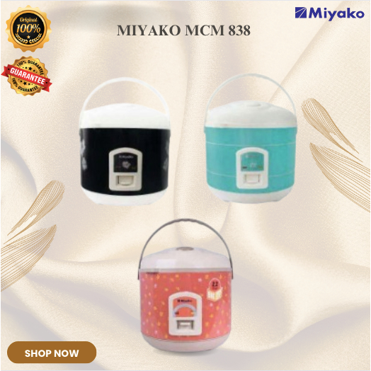 Rice Cooker Miyako MCM 838 - Magic Warmer Plus MCM838 2Liter/MCM-838/MCM838/MCM 838/ORIGINAL RESMI