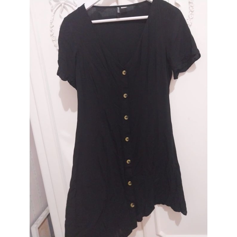 preloved divided button dress