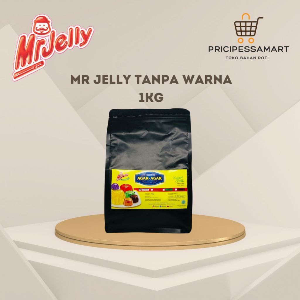 

MR JELLY AGAR-AGAR TANPA WARNA 1KG (HALAL)