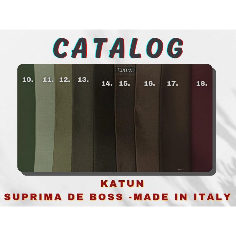 KATUN POLOS | KATUN WARNA POLOS | KAIN BAJU KEMEJA POLOS | KAIN IMPORT | SUPRIMA DE BOSS