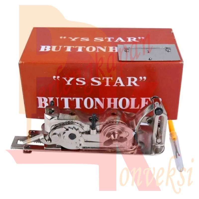 Alat Lubang Pelubang Lobang Kancing YS STAR Buttonholer YS-4454 Mesin Jahit Jadul Hitam Rumah Tangga