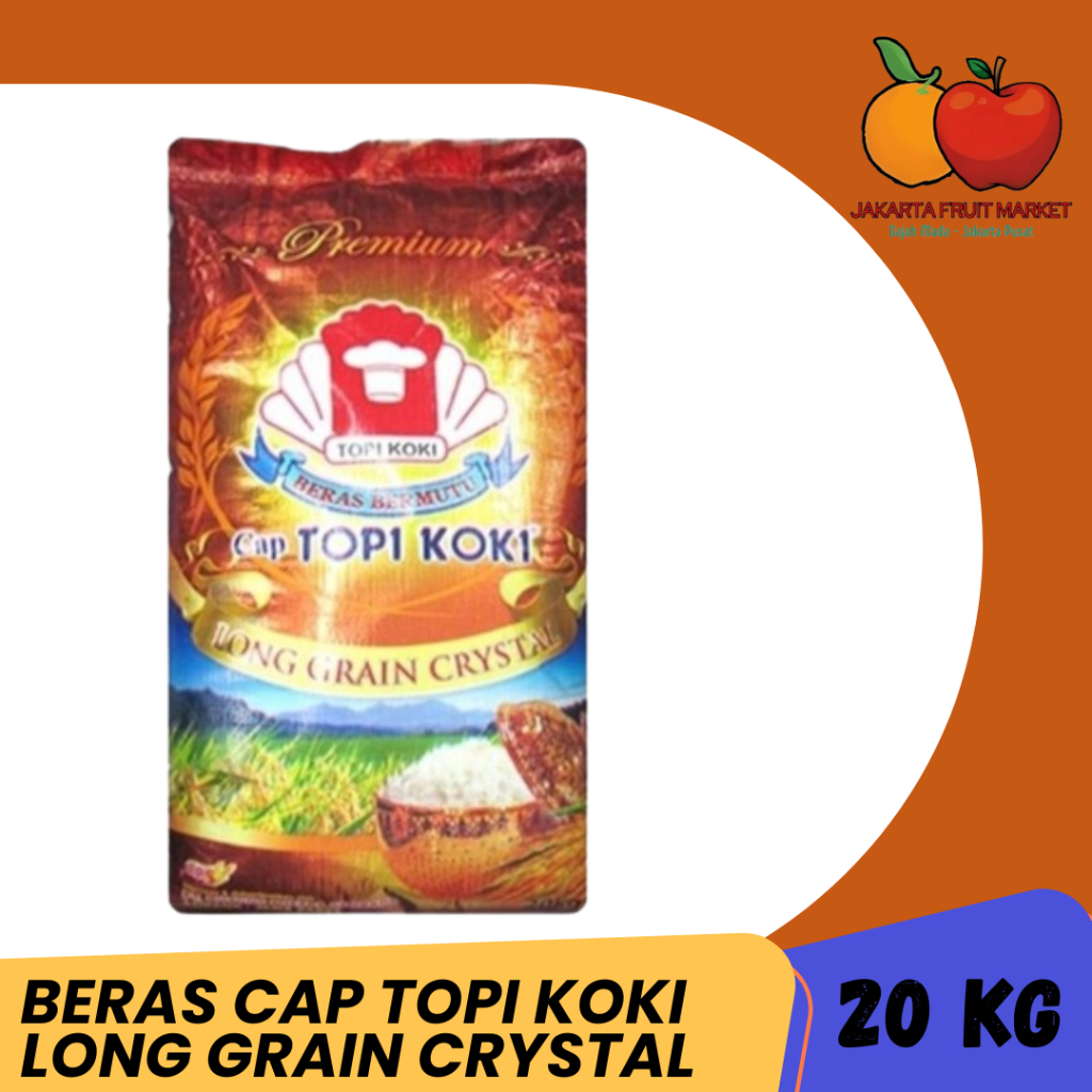 

BERAS CAP TOPI KOKI LONG GRAIN CRYSTAL 20KG
