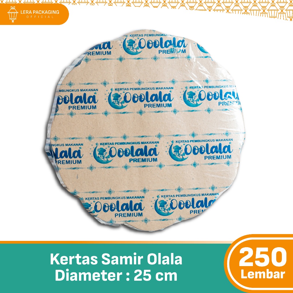 KERTAS SAMIR 250 lbr Coklat / Kertas Nasi Coklat Bunga / Alas Kertas untuk Piring Rotan - Tahan Air 