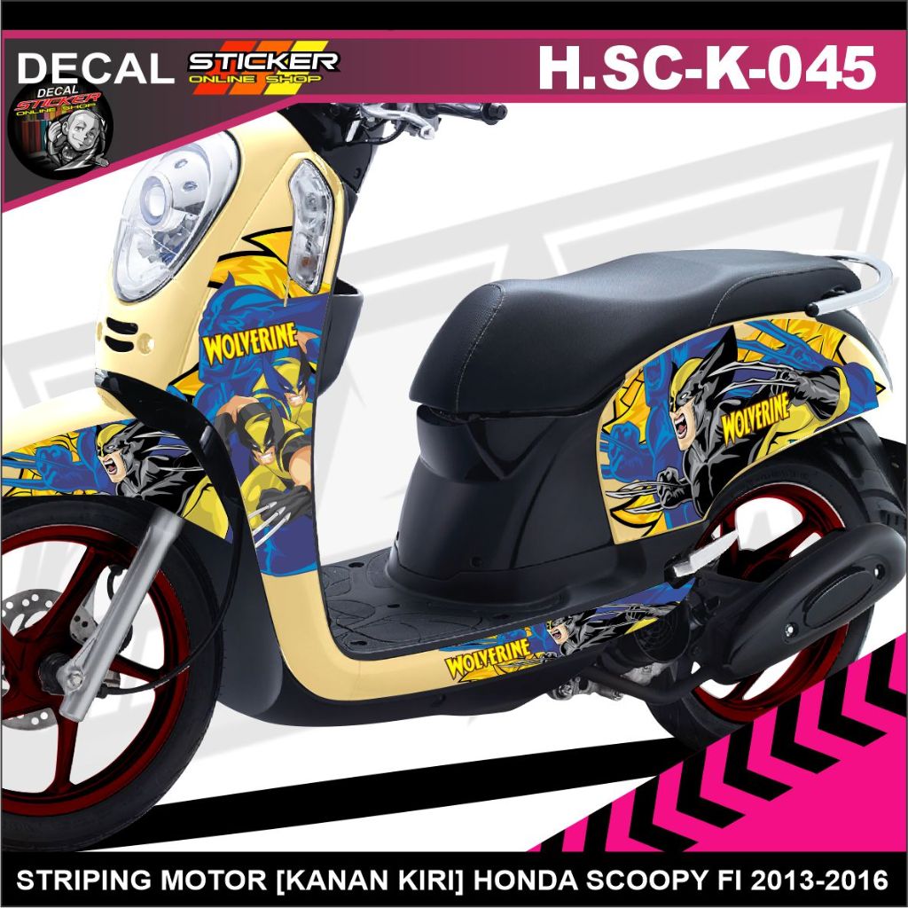 STIKER MOTOR HONDA SCOOPY FI 2013-2016 DECAL STRIPING VARIASI KARAKTER KEREN