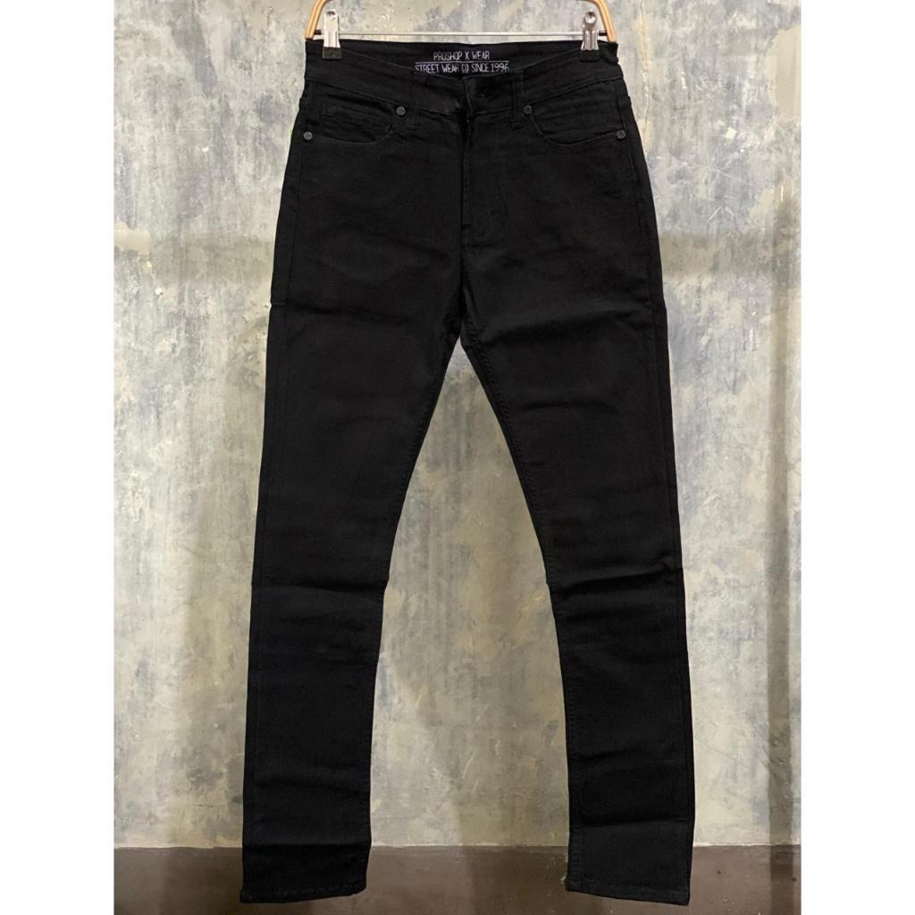 CELANA JEANS PANJANG PROSHOP ORIGINAL | LP DENIM SIDE 15 LOGO BLACK | LP TRESS DENIM BLACK | LP DENI