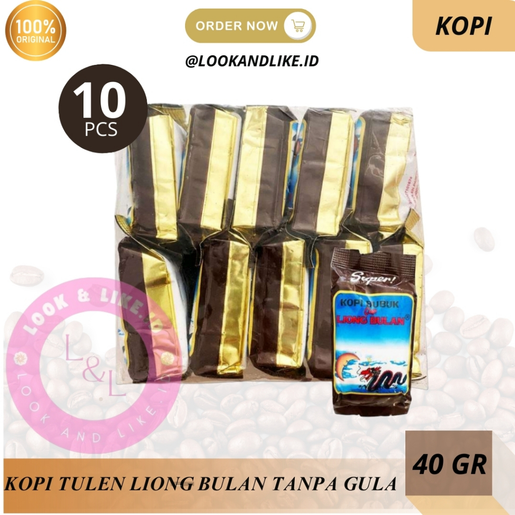 

Kopi Liong Bulan Isi 10 Bungkus x 40gr Tanpa Gula Khas Kota Bogor Kopi Murah Kopi Halal dan Enak