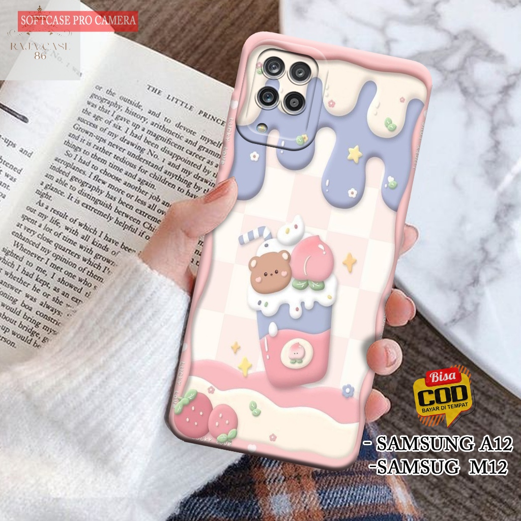 Case Samsung Galaxy A12 / Samsung M12 - Rajacase - Casing Hp Samsung A12 / M12 - Motif case Cartoon 