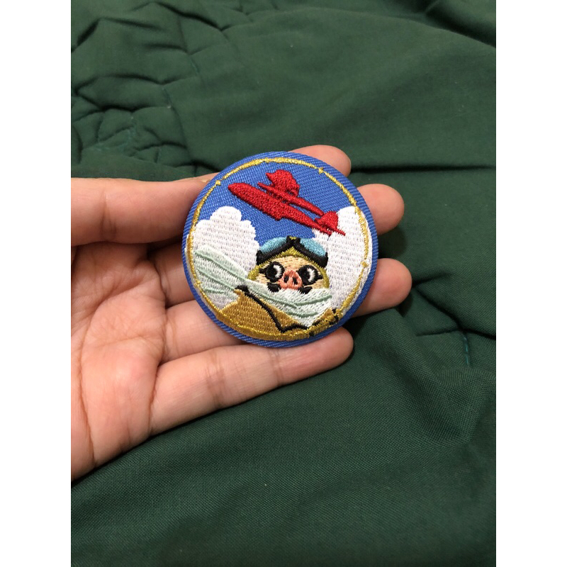 Porco Rosso Ghibli Bordir Pin 100% Original