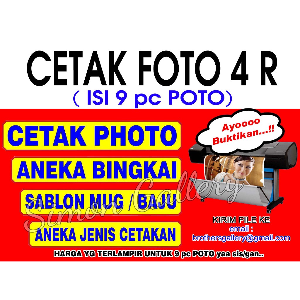 CETAK Foto/Poto/Wisuda/Keluarga 4x6 In/(4R)/10.2x15.2 + Laminasi Kilat dua sisi Harga untuk 9 Poto