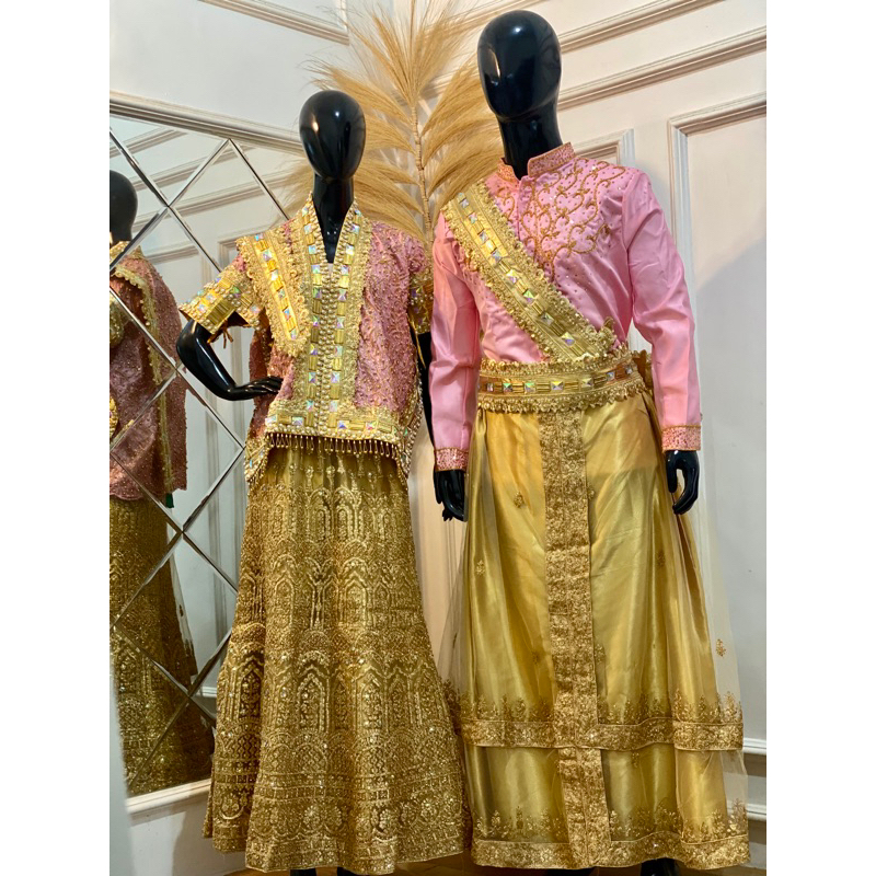 BAJU PENGANTIN ADAT BUGIS/MAKASSAR MODERN HARGA FULLSET WARNA PINK BABY
