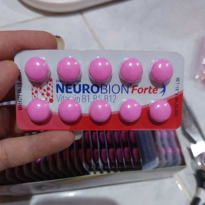 NEUROBION PUTIH PINK (1 BLISTER) / VITAMIN SARAF / NYERI OTOT / PEGAL