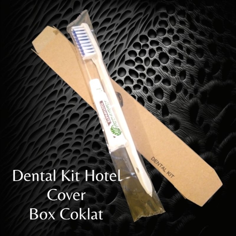 Dental Kit Hotel Cover Box Coklat/Amenities Hotel