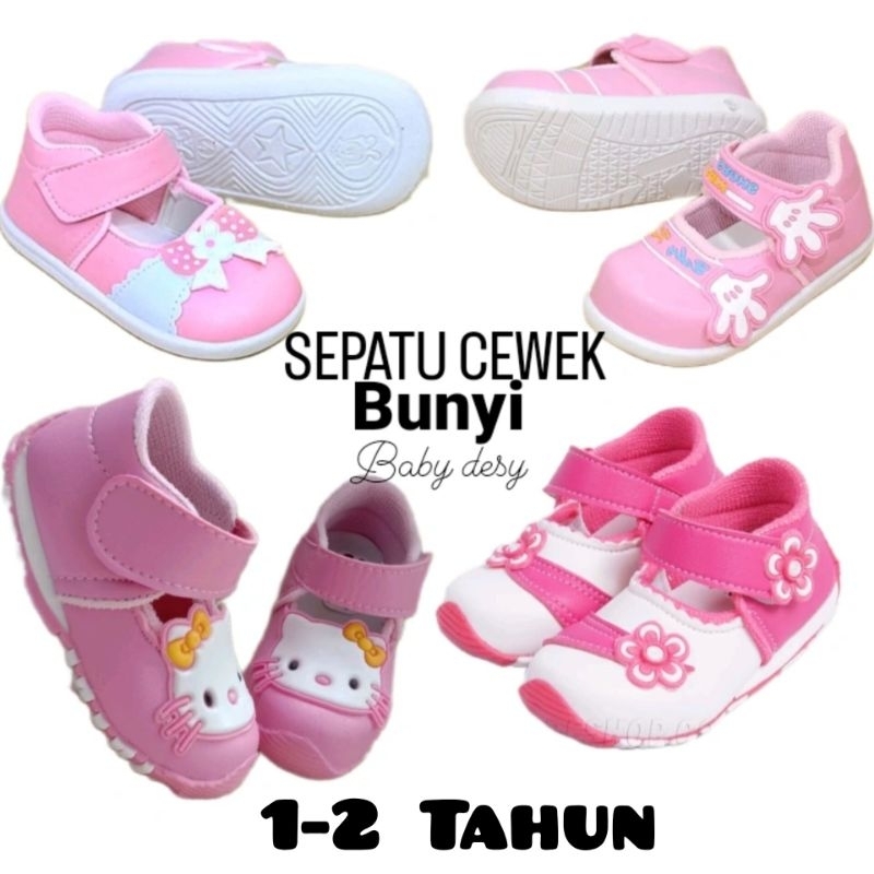 SEPATU BAYI BALITA PEREMPUAN 1-2 TAHUN BUNYI CIT CIT