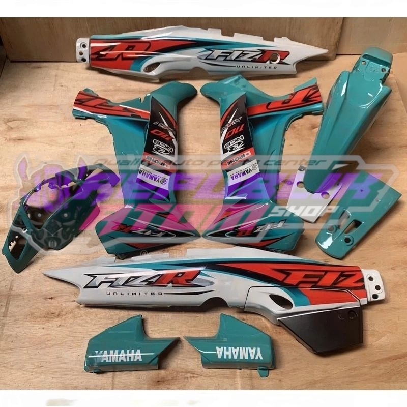 cover body fizr f1zr custom toska putih full set halus yamaha fizr f1zr fiz r custom putih toska bod