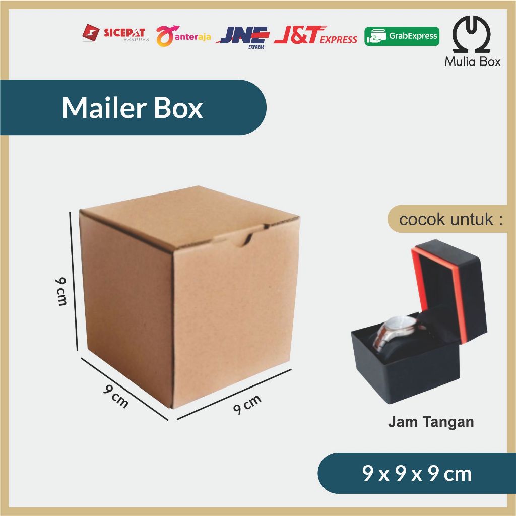 

Kardus Packing Mailer Box 9 x 9 x 9 cm Corrugated Die Cut Karton Dus Kecil Polos Packaging Serbaguna