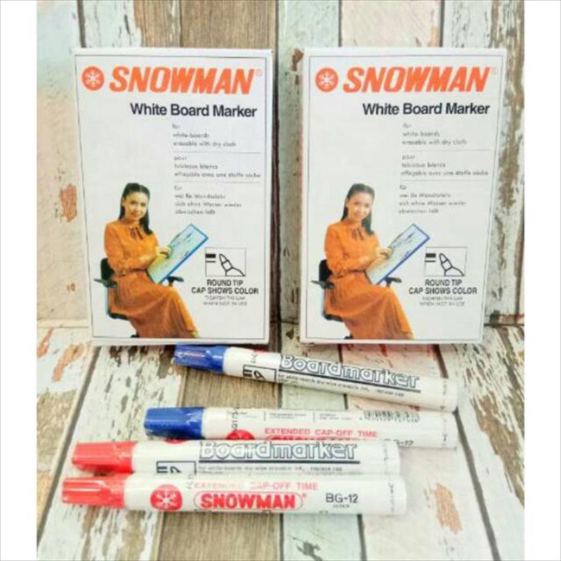 

Spidol Whiteboard Snowman (12pcs) biru& hitam harga 1pack