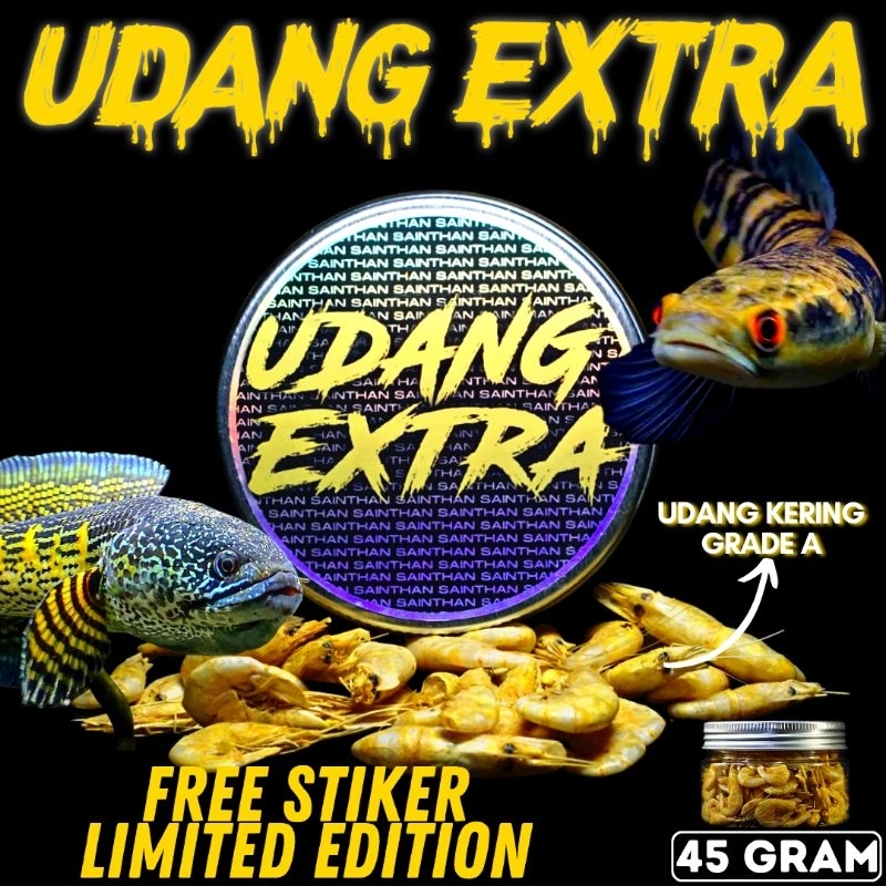 UDANG EXTRA YELLOW Pakan Ikan Channa Maru Yellow Sentarum Auranti Limbata Pulchra Oscar Tiger udang 