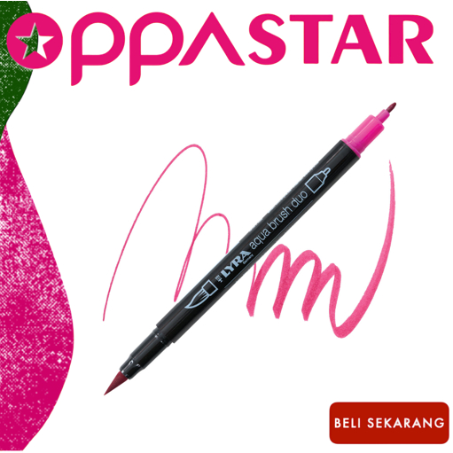 

Spidol Marker Dual Brush Pen Lyra Germany Aqua Brush Duo Permanent Light Carmine 6520027 - Satuan