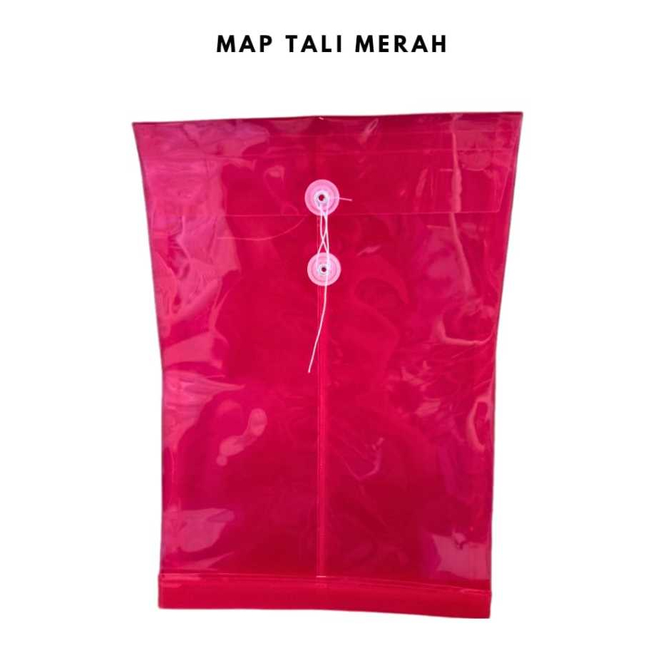 

MAP TALI / MAP PLASTIK TALI / MAP TALI FOLIO JENIA MERAH