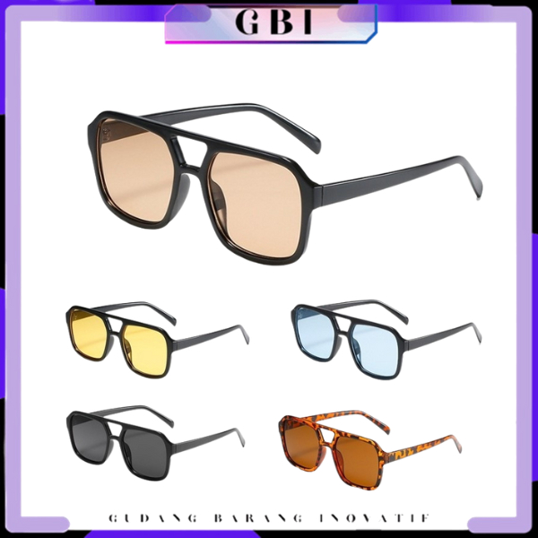 GBI Kaca mata Style Korea Bingkai Retro Petak Eyeglasses   Kacamata Hitam Korea Wanita KC010 Kacamat