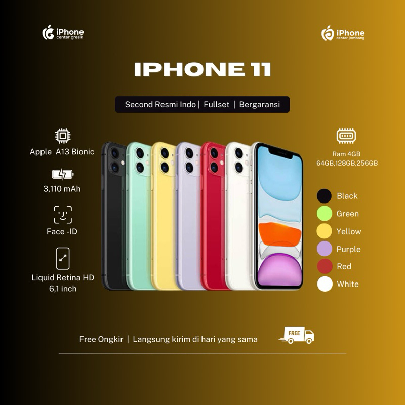 IPHONE 11 SECOND -RESMI INDO