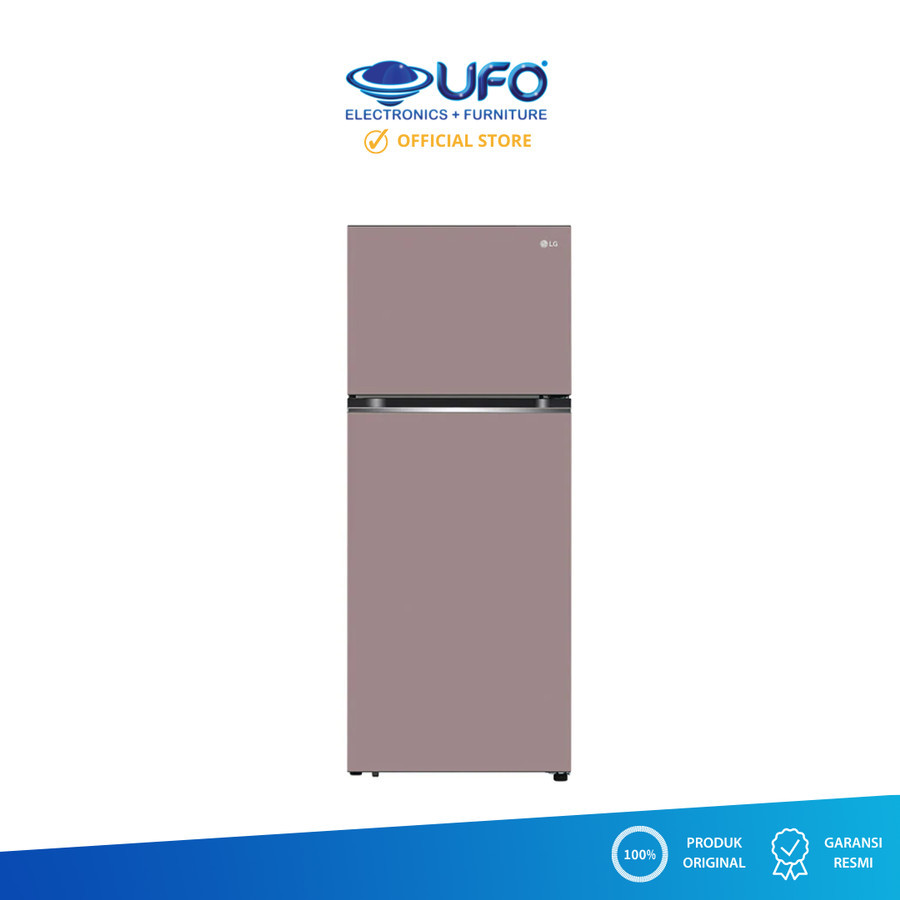 LG GNB392PQGP KULKAS 2 PINTU Nett 395L / Gross 423L Warna Clay Pink