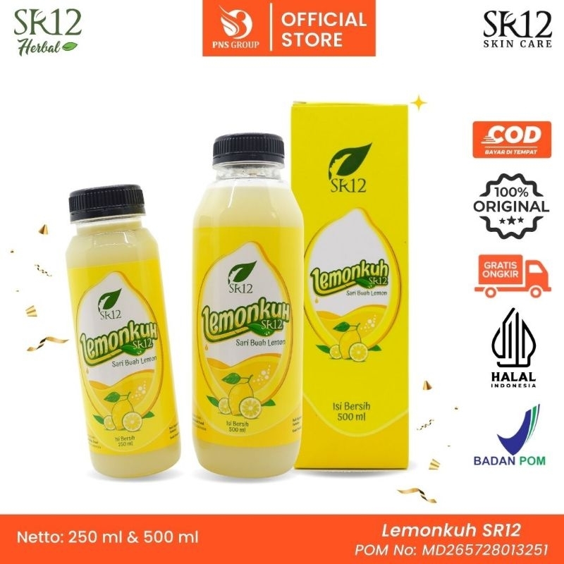 

SR12 Lemonkuh | Sari Jus Lemon | Penurun Berat Badan | Peningkat Imun | 250 ml 500 ml | Vitamin C | BPOM