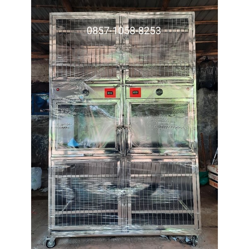 Kandang Kucing Anjing Tingkat Stainless - Pet Cage Anjing Kucing