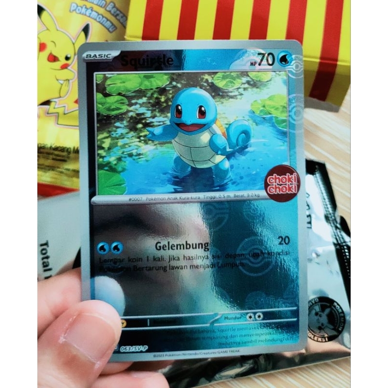 Kartu POKEMON Squirtle HOLO Choki Choki Official