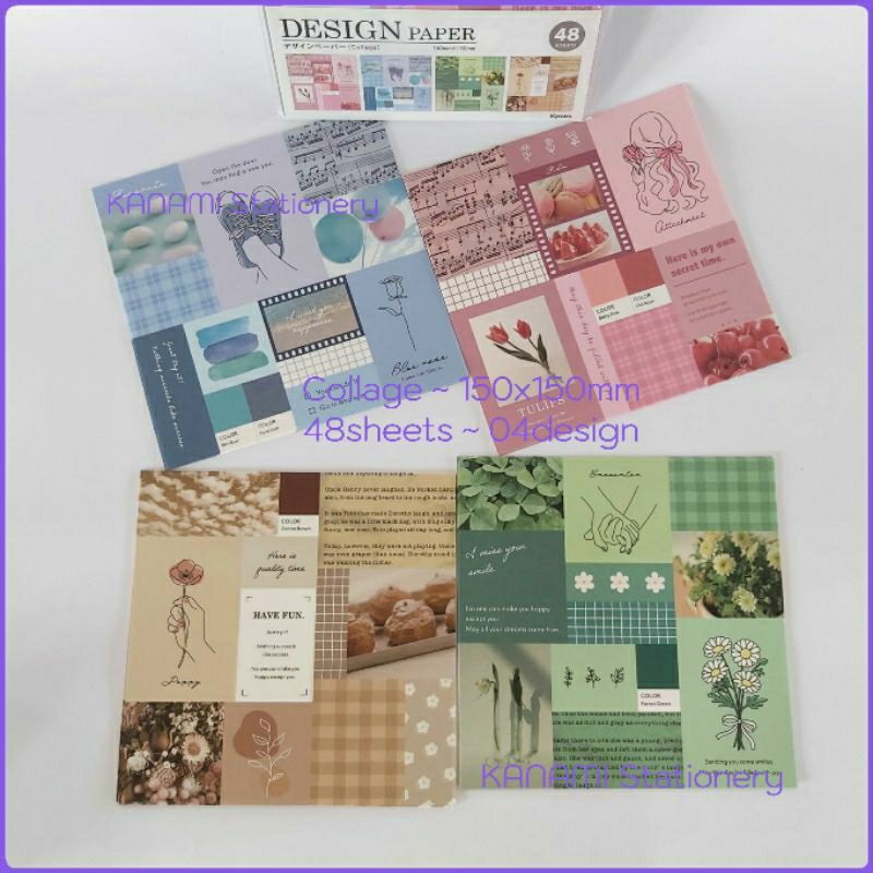 

KANAMI | Kertas Lipat Origami Paper 15x15cm Scrapbook Design Paper Journal Cherry blossom