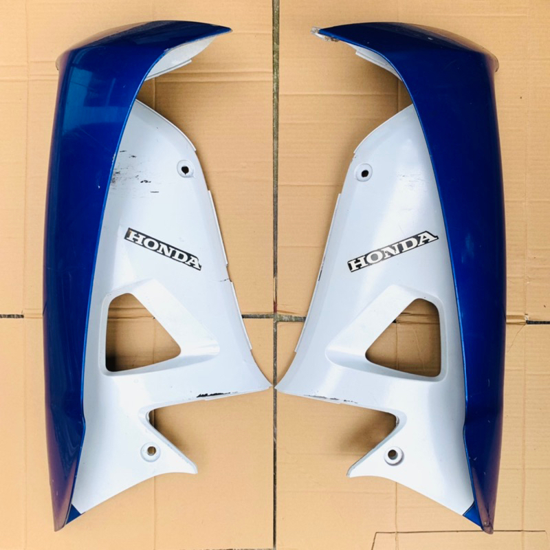 Cover sayap tebeng luar dalam Honda Supra Fit New Biru Putih original copotan motor