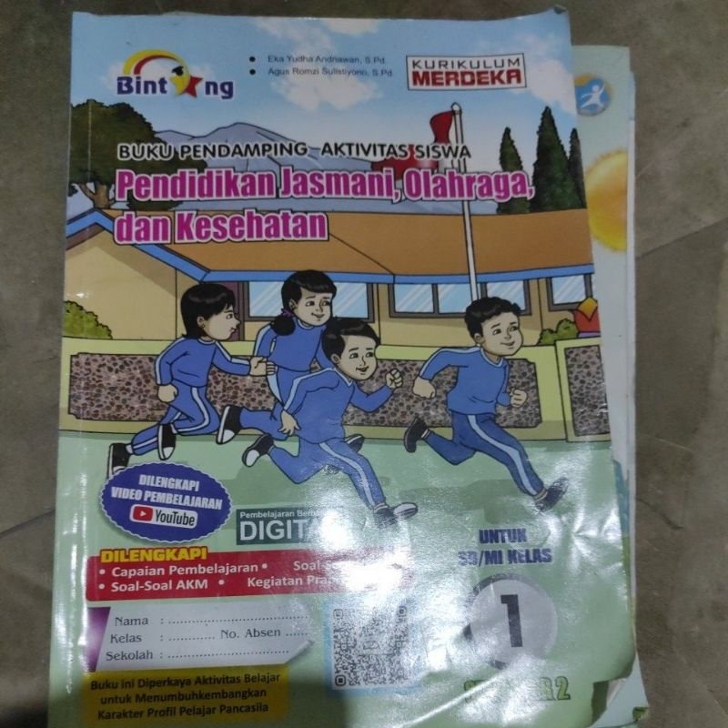 Buku PJOK Bintang kurikulum merdeka SD kelas 1 semester 2
